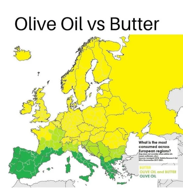 Boterkaart van Europa